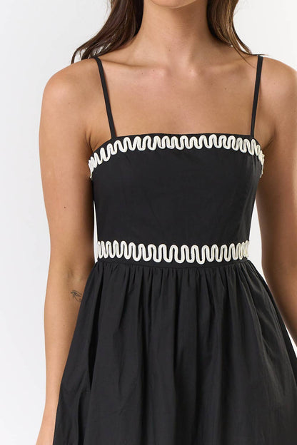 Embroidered Midi Dress