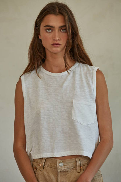 Garment Washed Crop Tee