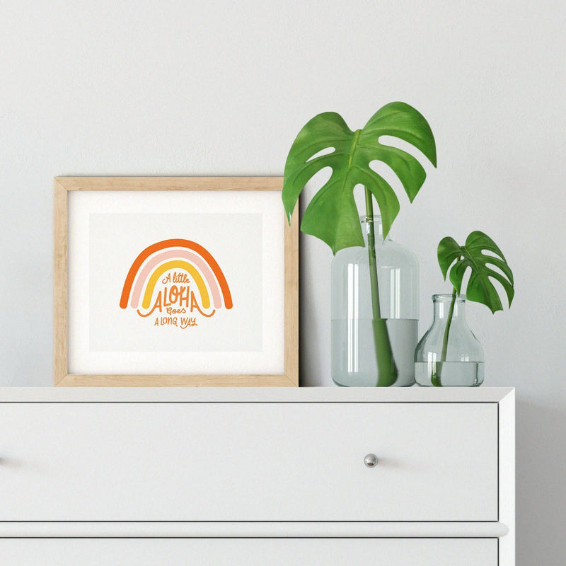 A Little Aloha Goes A Long Way • Art Print • Papaya