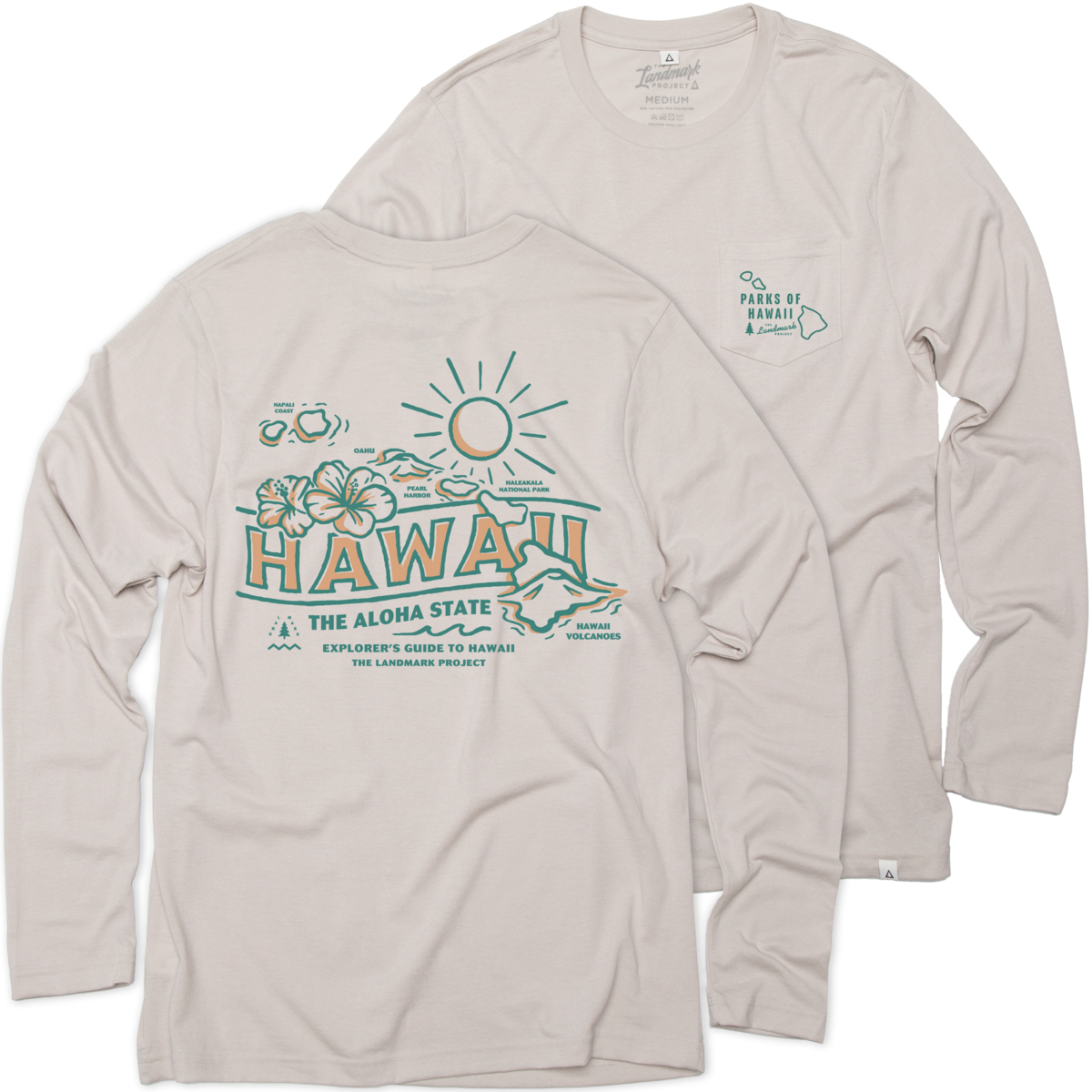 Explore Hawaii Long Sleeve Pocket T-shirt