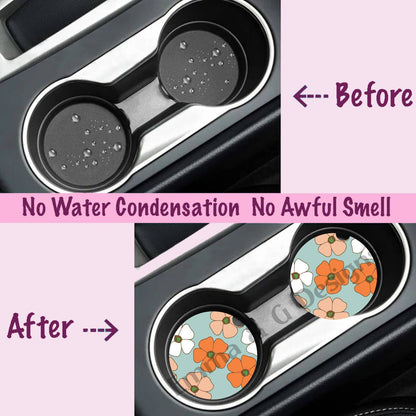 Puakenikeni Flowers Print Car Coasters