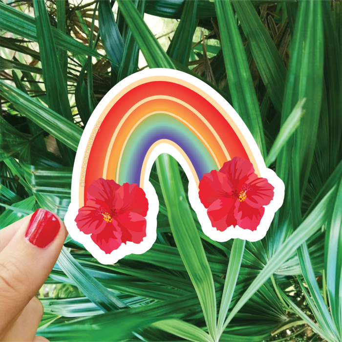 Red Rainbow Sticker