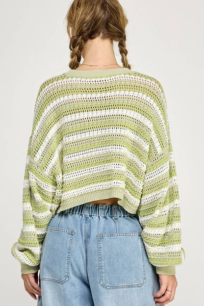 Crochet Striped Top