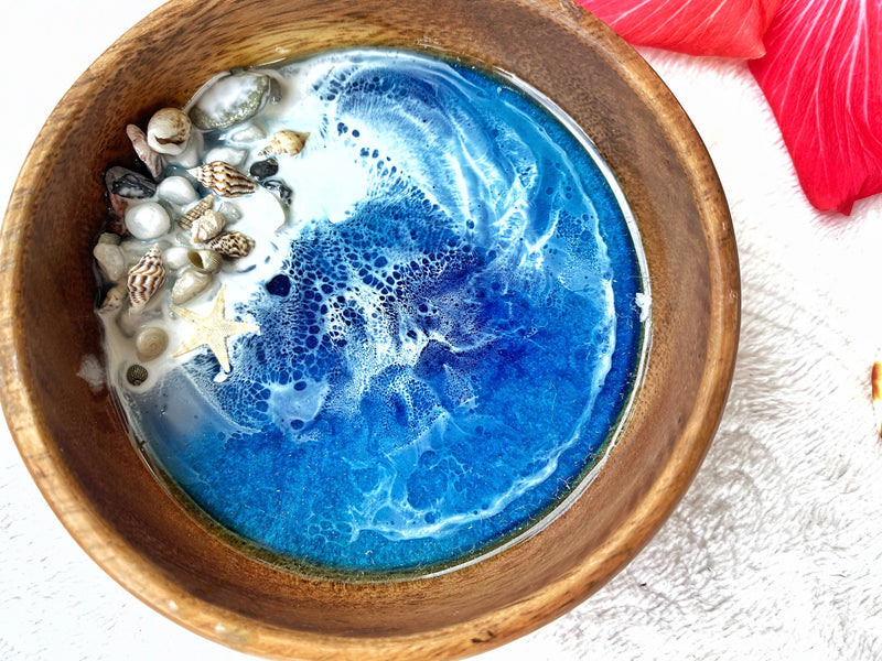 Made in Hawaii Medium Ocean trinket dish bowl | Jewelry dish