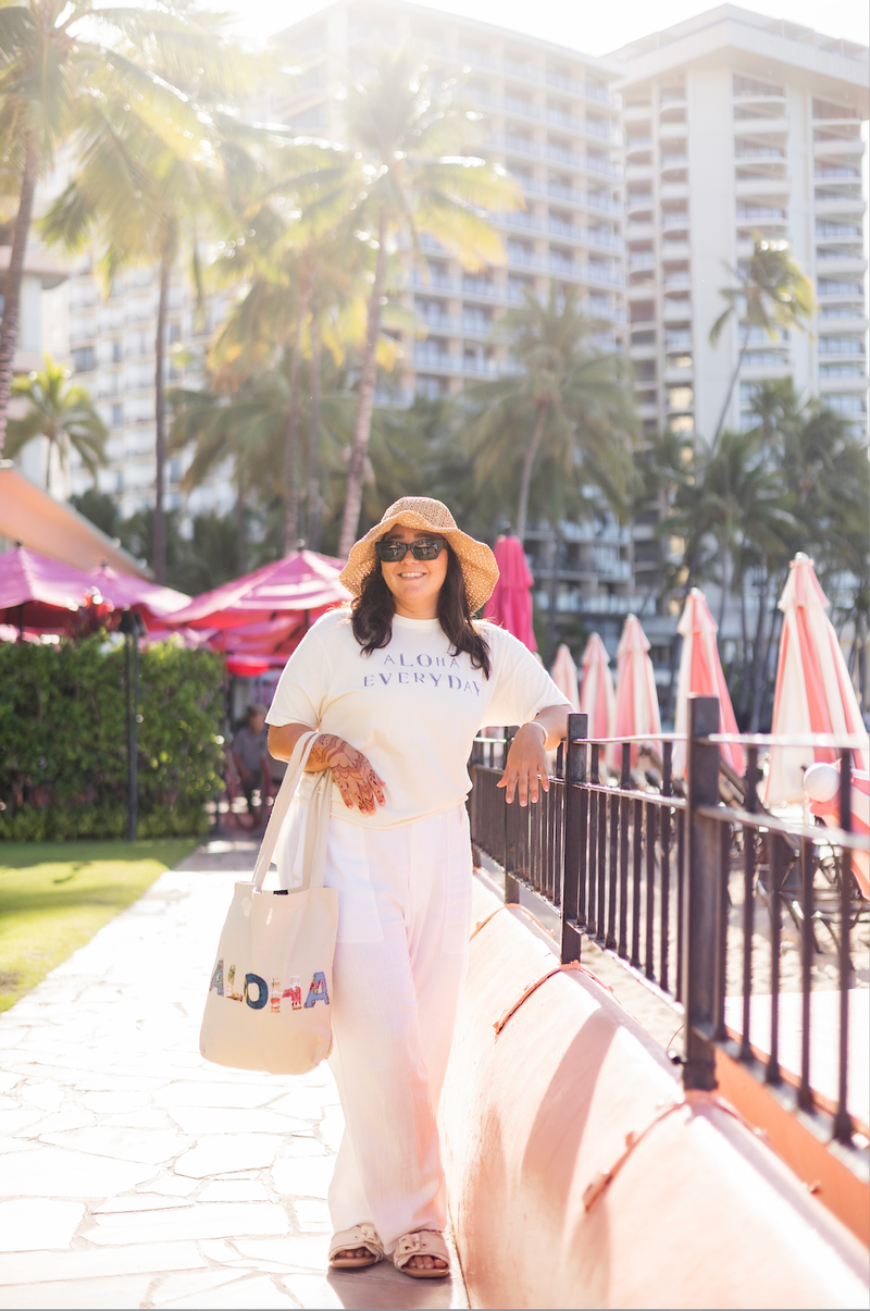 ALOHA Letters Canvas Tote Bag