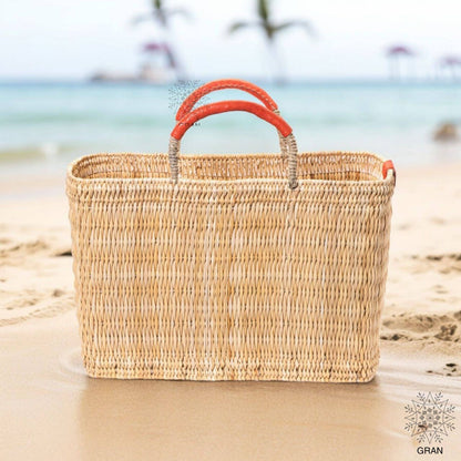 Market Reed Storage, Handwoven Palm Leaf Storage Baskets