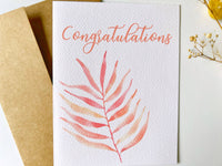 Pink Palm Greeting Card | Stationery | Congratulations