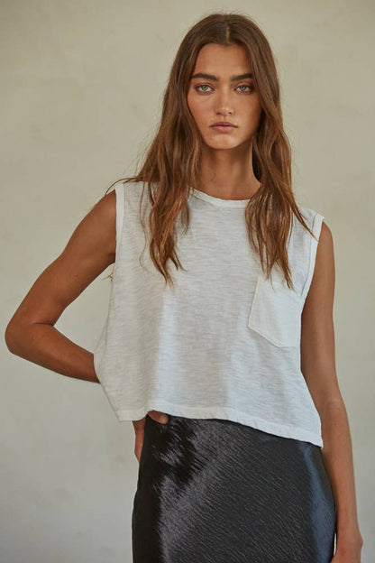 Garment Washed Crop Tee