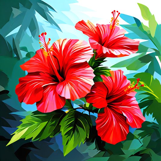 Red Hibiscus Coaster