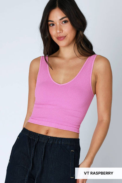 V Neck Crop Top
