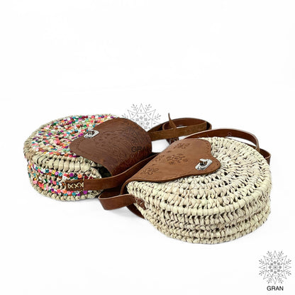 Round Straw Crossbody Bag