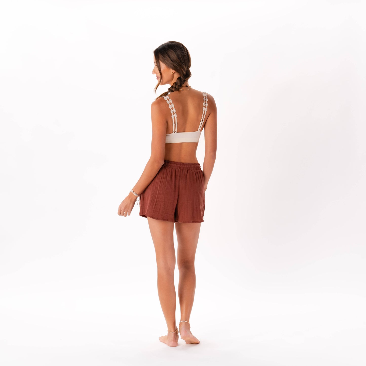 Nutmeg Cotton Cabana Shorts