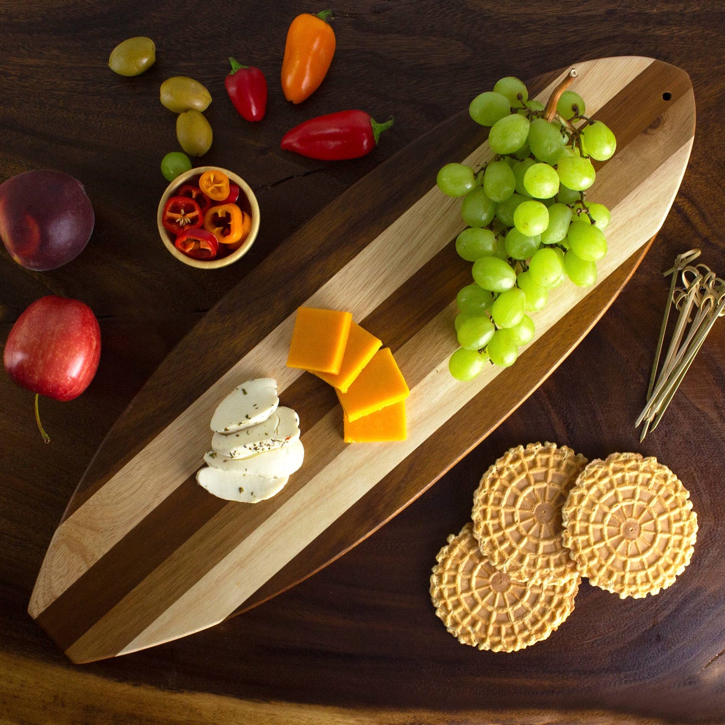 Shiplap Series Surfboard Serving Board