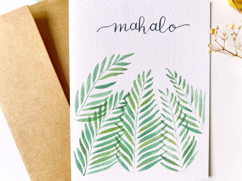 Fern Mahalo Greeting Card