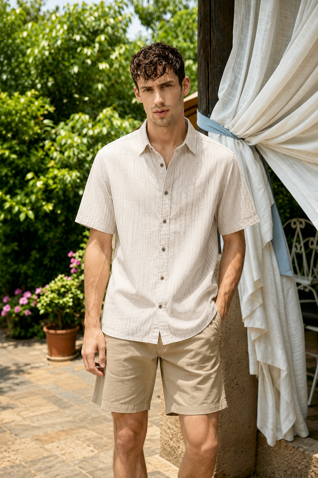 Men's Coastal Linen Blend Shirt