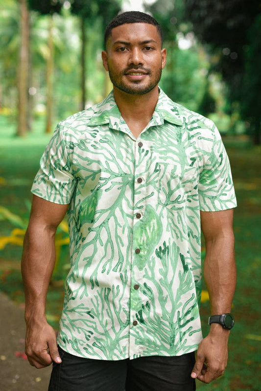 Tropical Underwater Print Short Sleeve Shirt