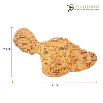 Maui Island Shaped Serving & Cutting Board