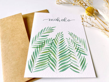 Fern Mahalo Greeting Card
