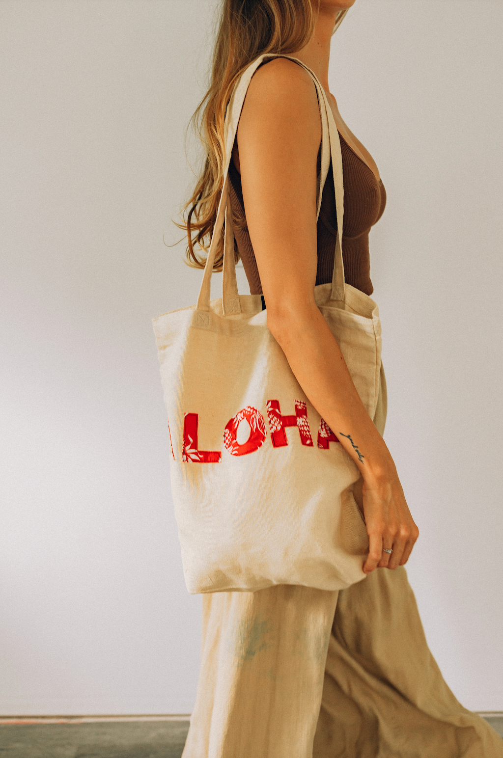 ALOHA Letters Canvas Tote Bag