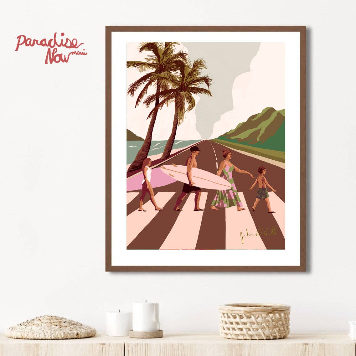 Beach Road Matted Print