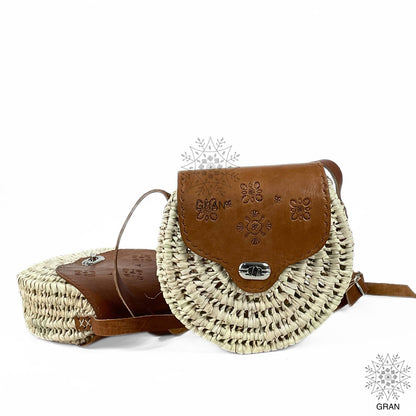 Round Straw Crossbody Bag