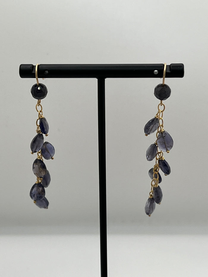 Lolite Purple Tear Earrings