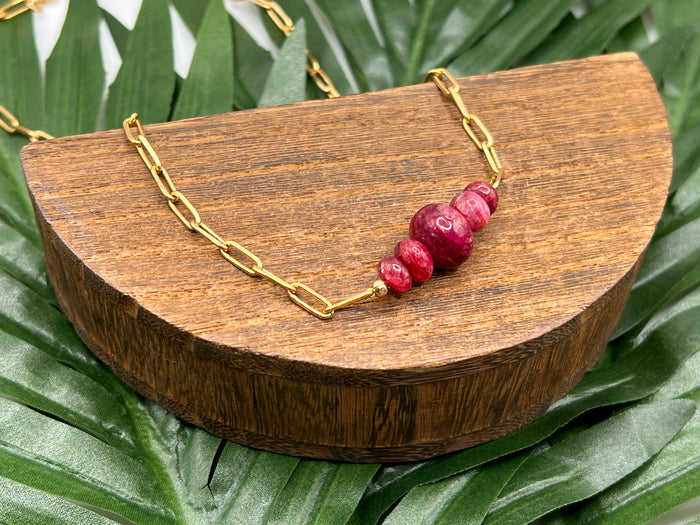 Ruby Rondelle Necklace