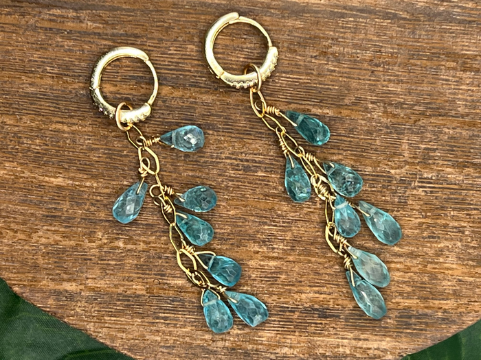 Apatite Tear Earrings