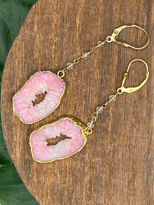 Sliced Agate Earrings