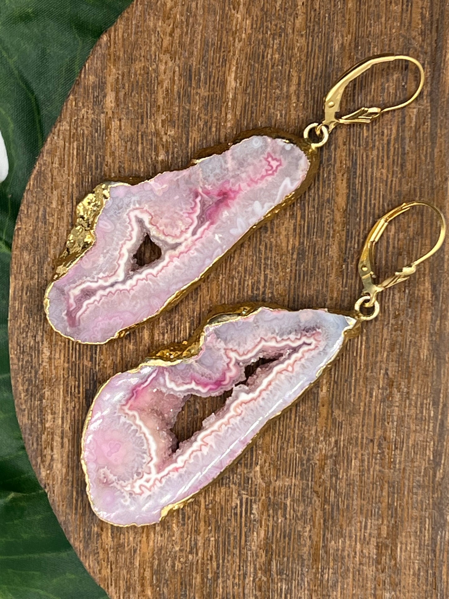 Sliced Agate Earrings