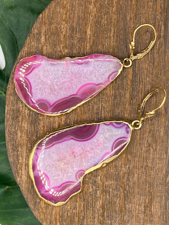 Sliced Agate Earrings