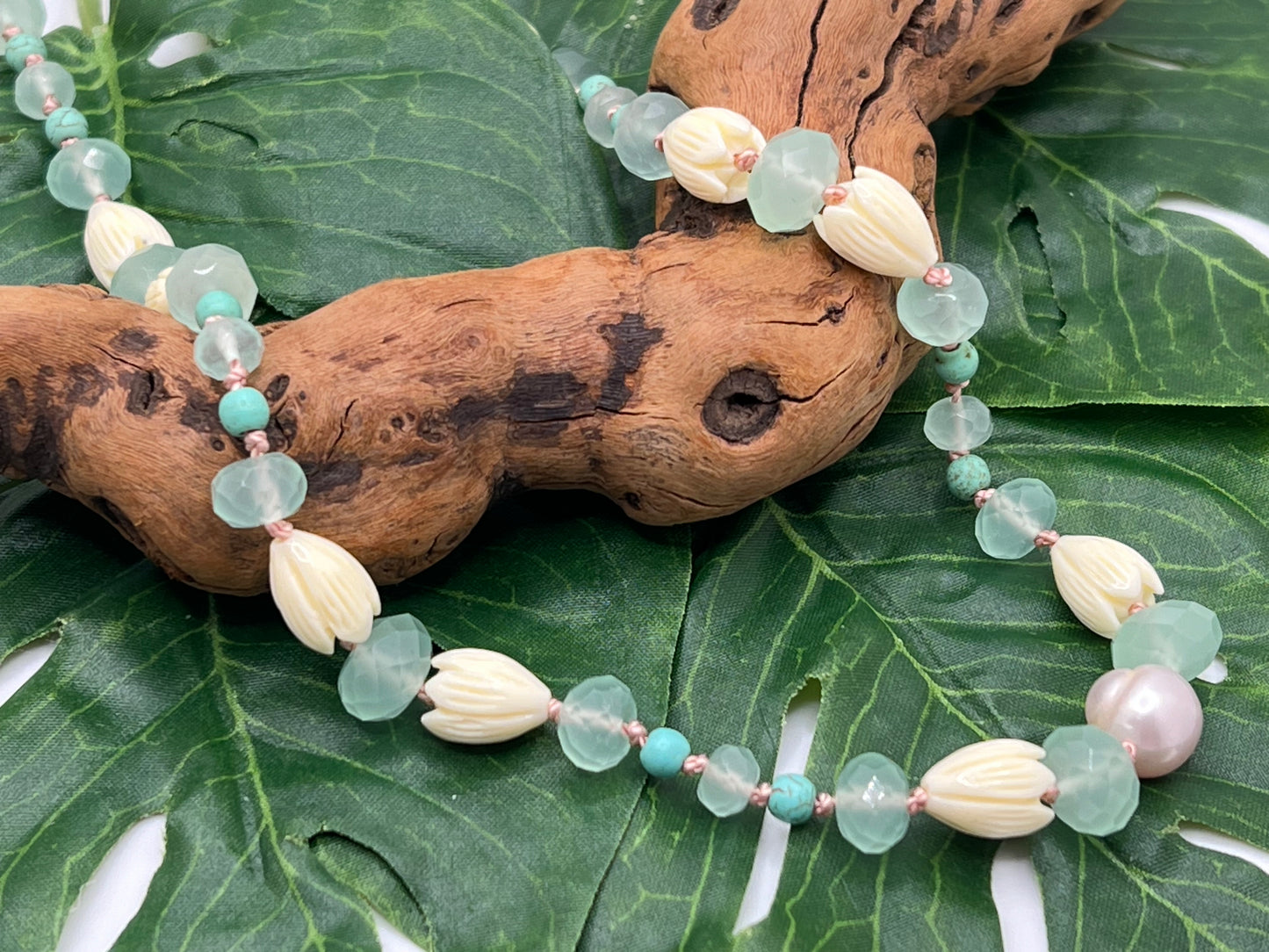 Pikake Shell Necklace with Pearl