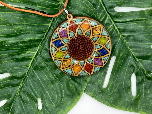 Protea Necklace-Rainbow Sacred Geometry