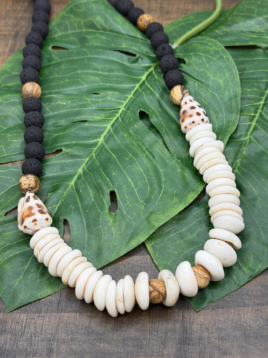Shell w/Jasper Necklace