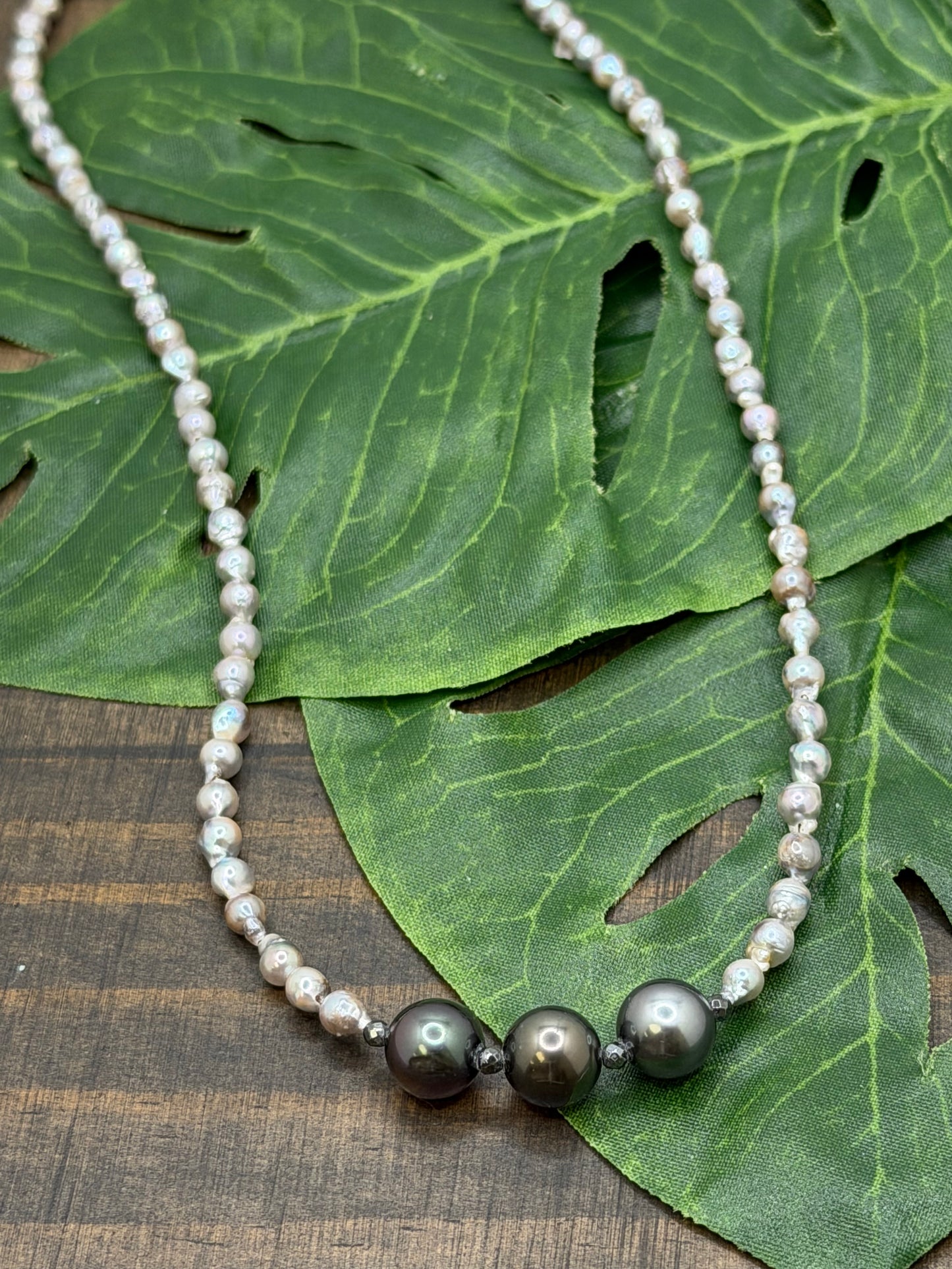 Tahitian and Akoya Pearl Necklace