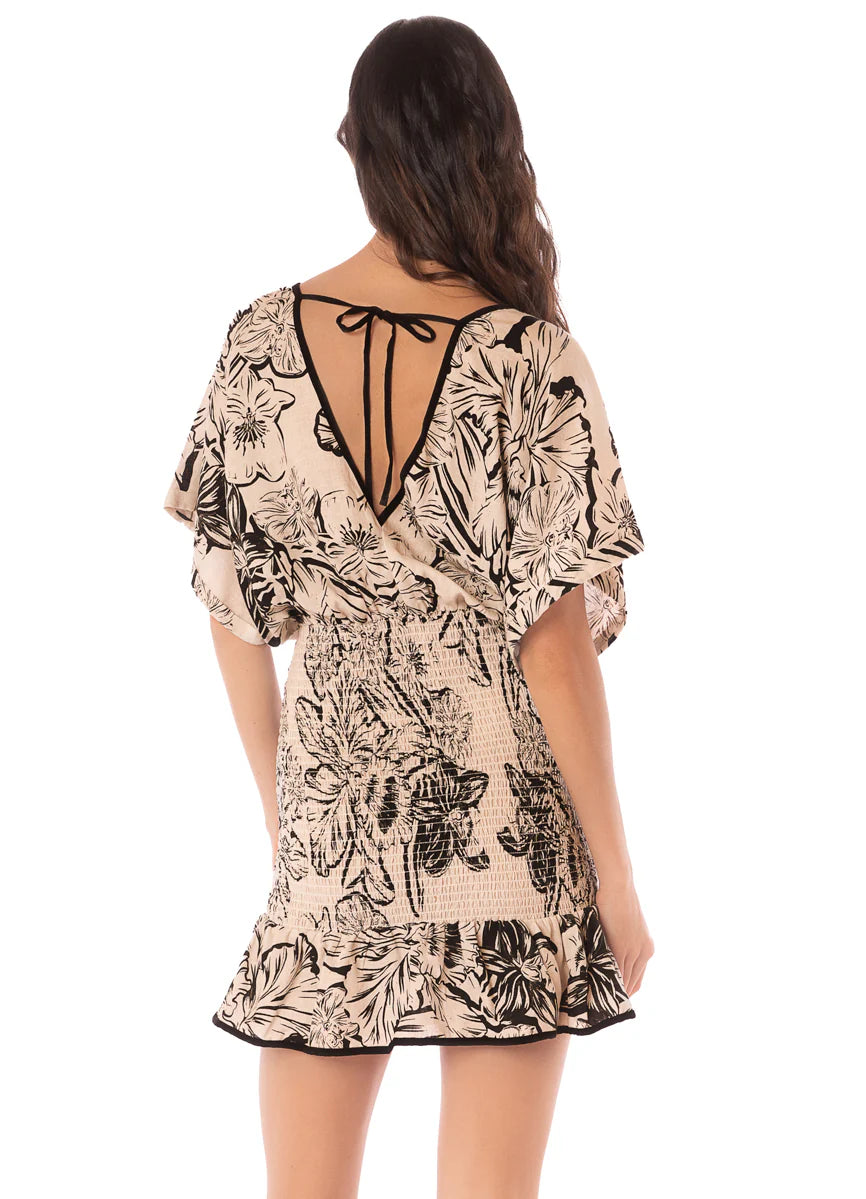 Sepia Fiori Fresia Short Dress