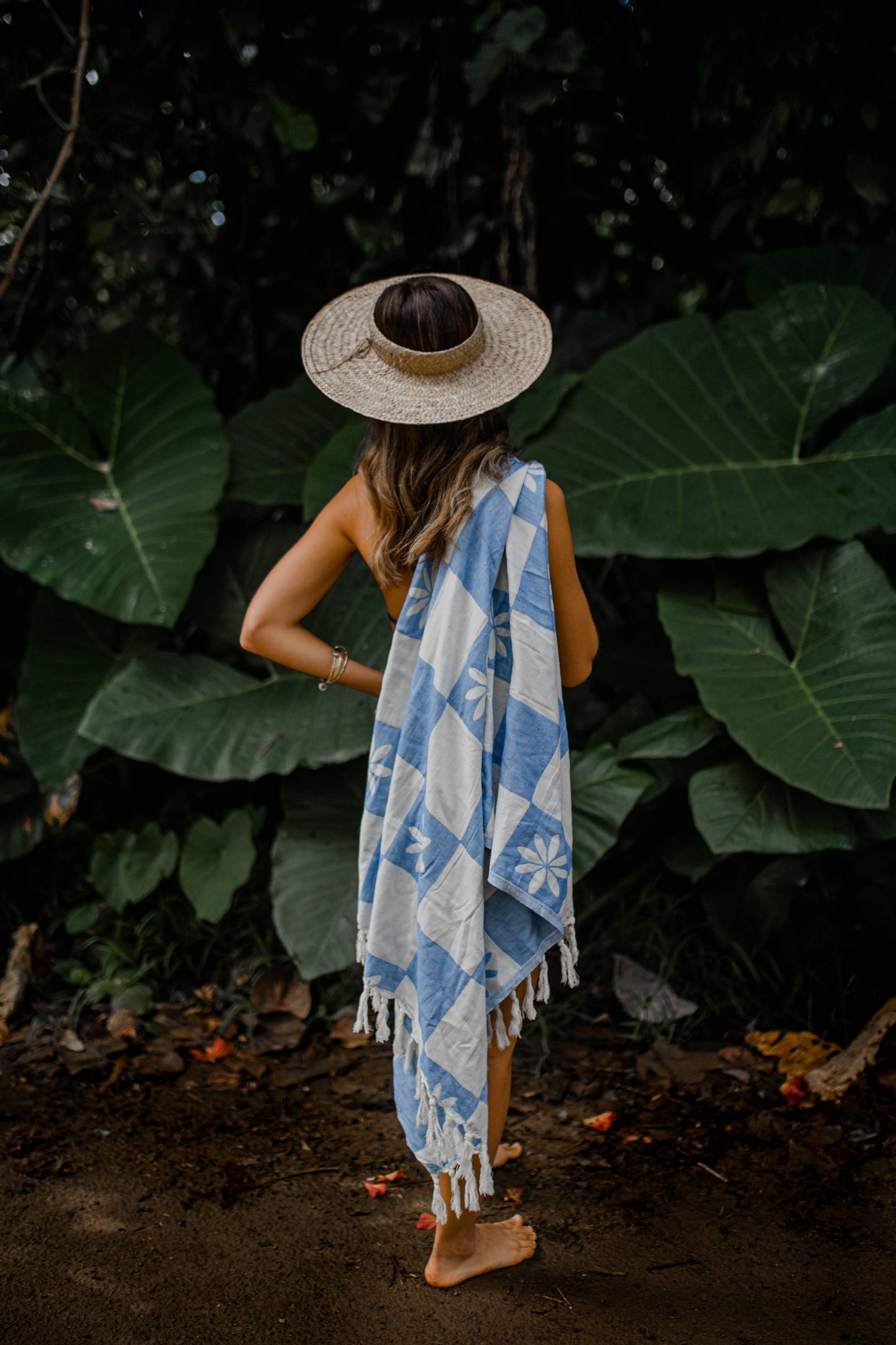 Tiaré Checkers Luxurious Beach Towel