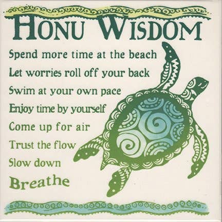 Honu Wisdom Tile 6"