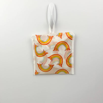 Reusable Tote Bag-Rainbow Shaka