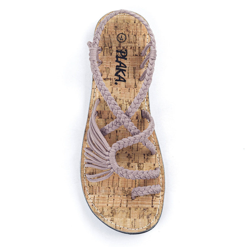 Palm Leaf Flat Summer Sandals - Brazilian Sand