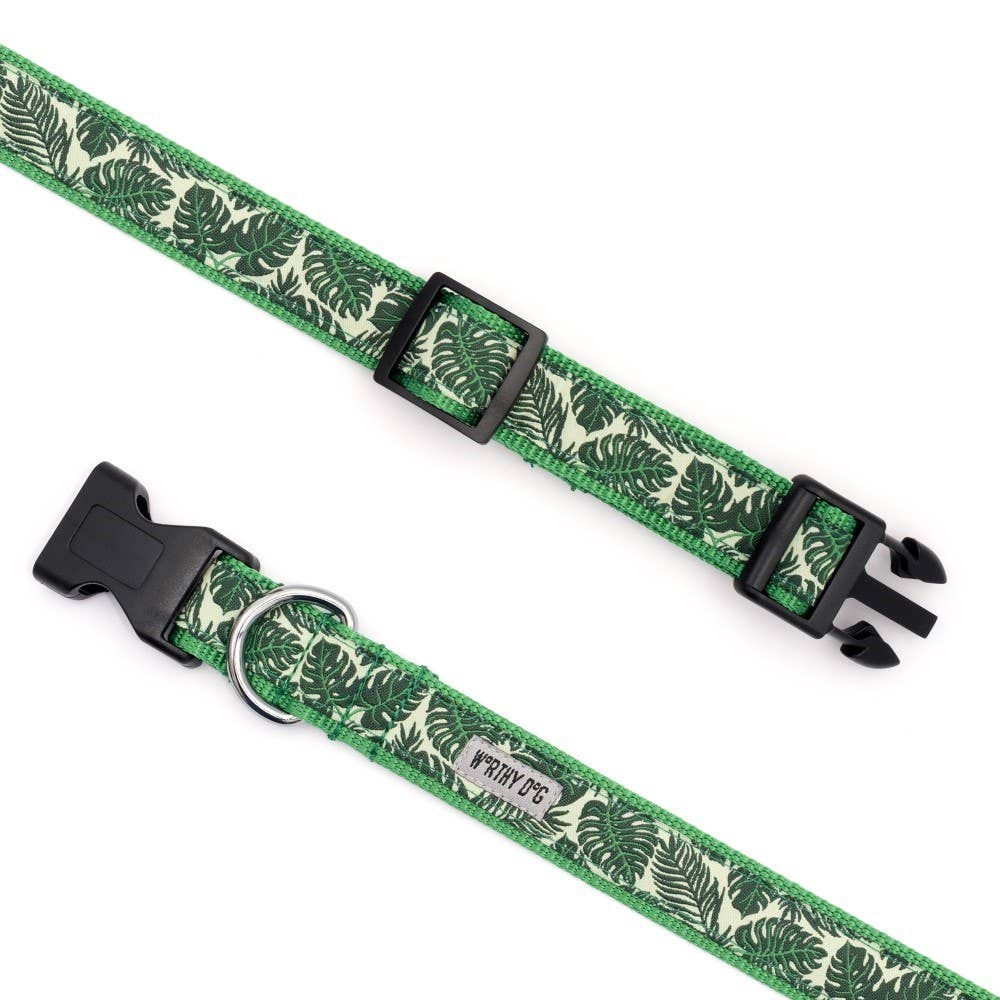 Tropical Leaves Collar: Green