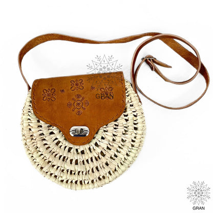 Round Straw Crossbody Bag