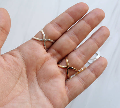 Hematoid Quartz statement ring: Sterling Silver Plated