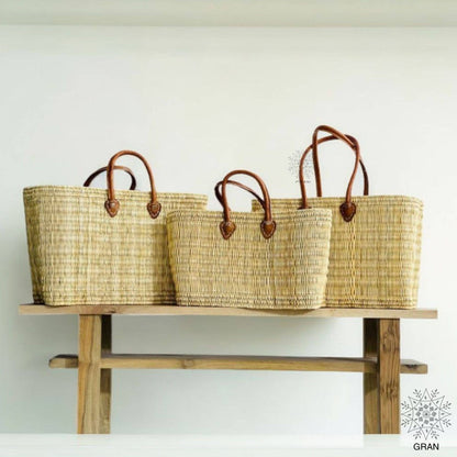 Leather Baskets Shopping Bag