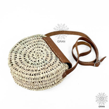 Round Straw Crossbody Bag