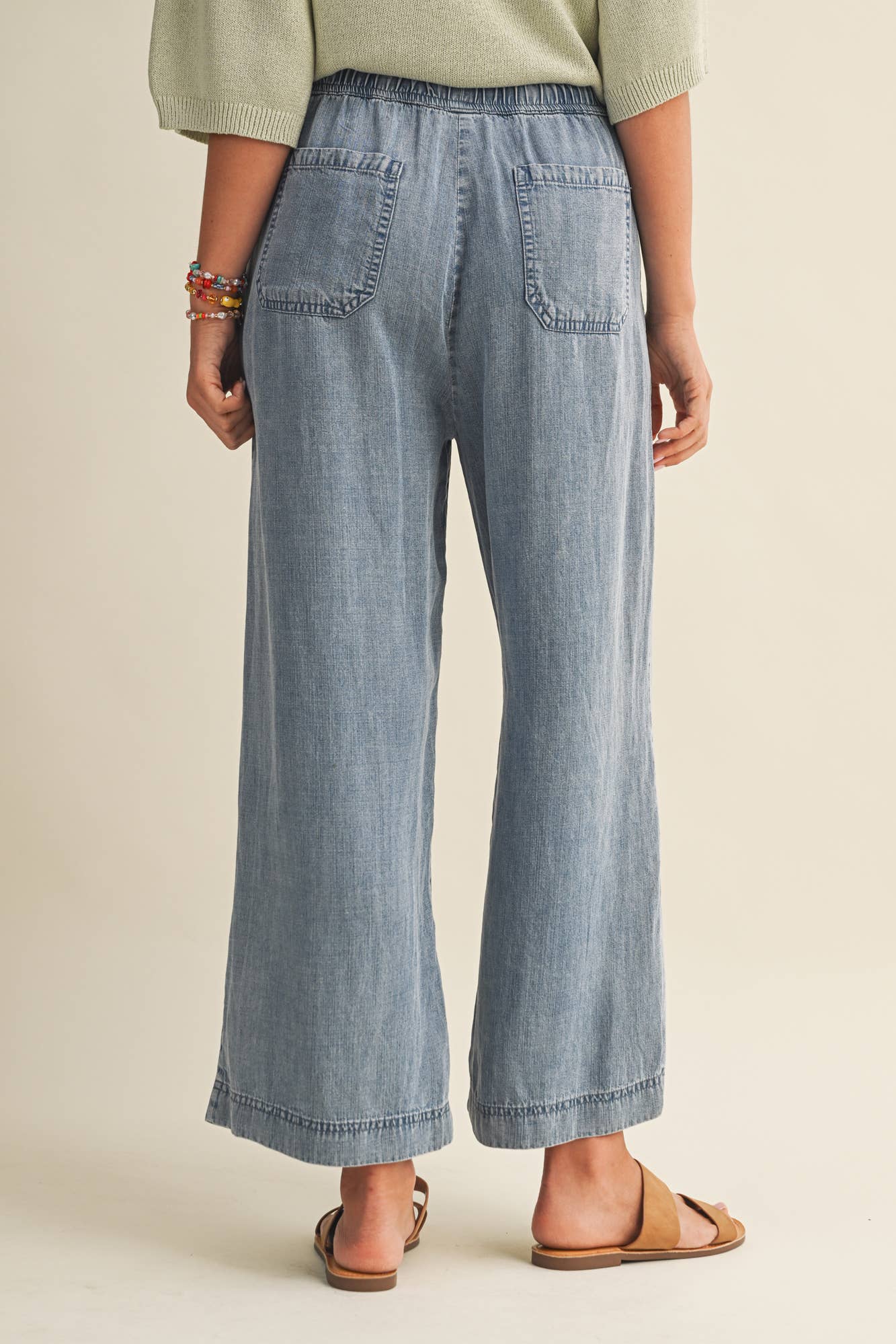 Cropped Denim Pants