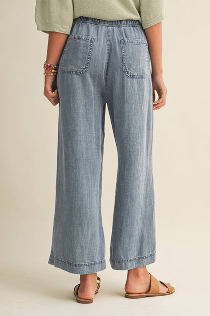 Cropped Denim Pants
