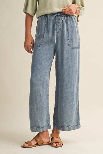 Cropped Denim Pants