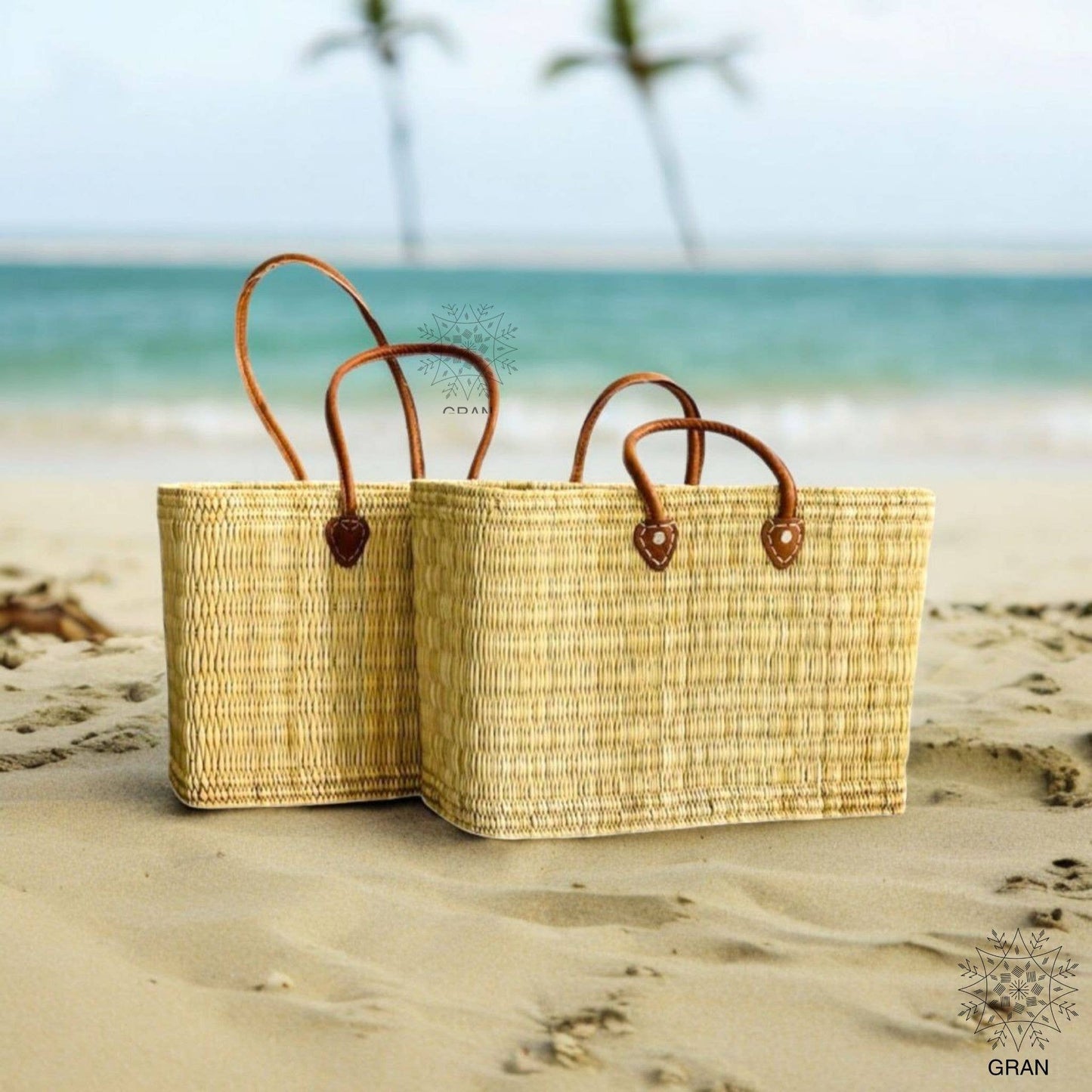Leather Baskets Shopping Bag