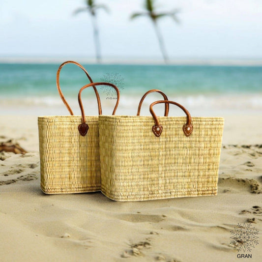 Leather Baskets Shopping Bag